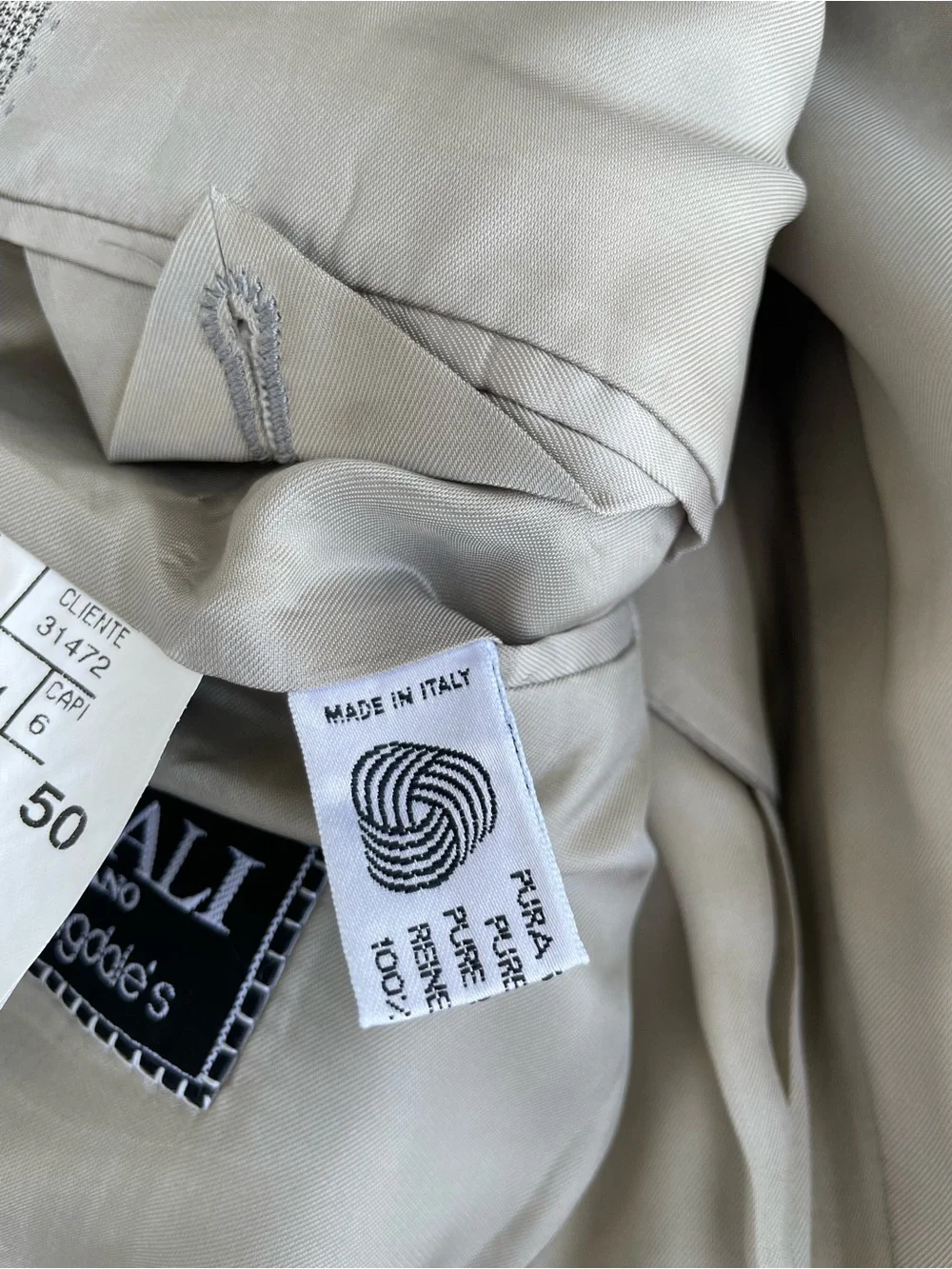 Canali Light Gray Double-Breasted Blazer size 50R Wool